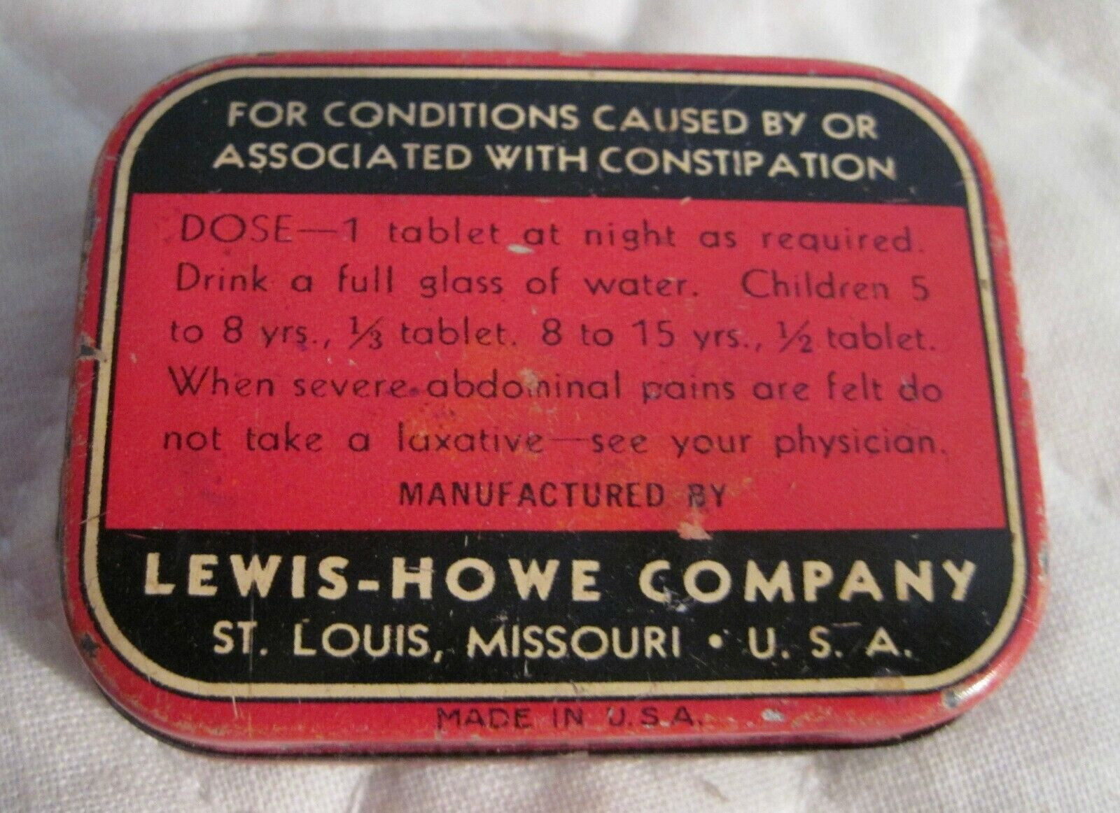 Vintage Tin “Natures Remedy Laxative Tablets” – Empty Tin