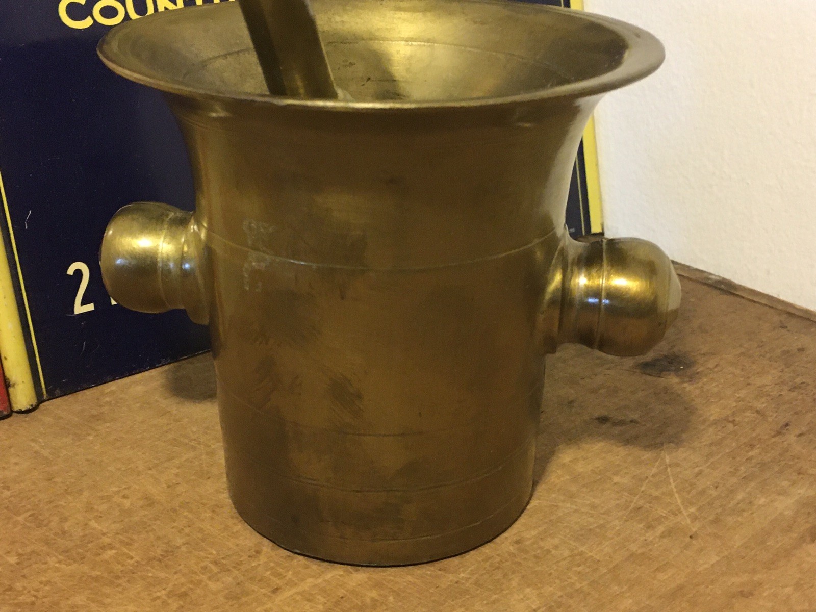 Vintage 1978 Eli Lilly Keflex “100” Brass Mortar & Pestle