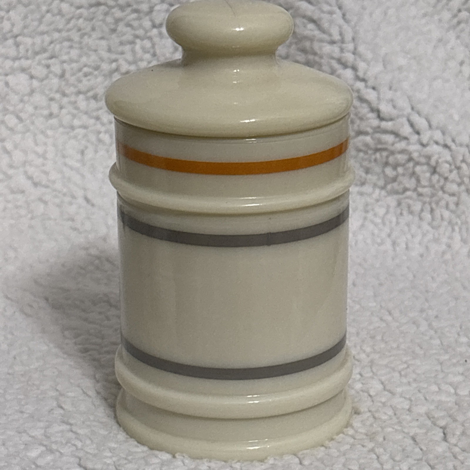 Darvon COMPOUND-65 Vintage Apothecary Pharmaceutical Milk Glass Jar with Lid