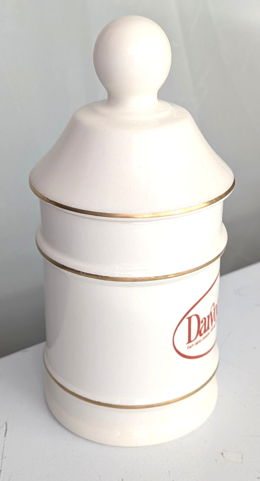 Vtg Darvocet Ceramic Apothecary Jar By Lilly Made Mexico