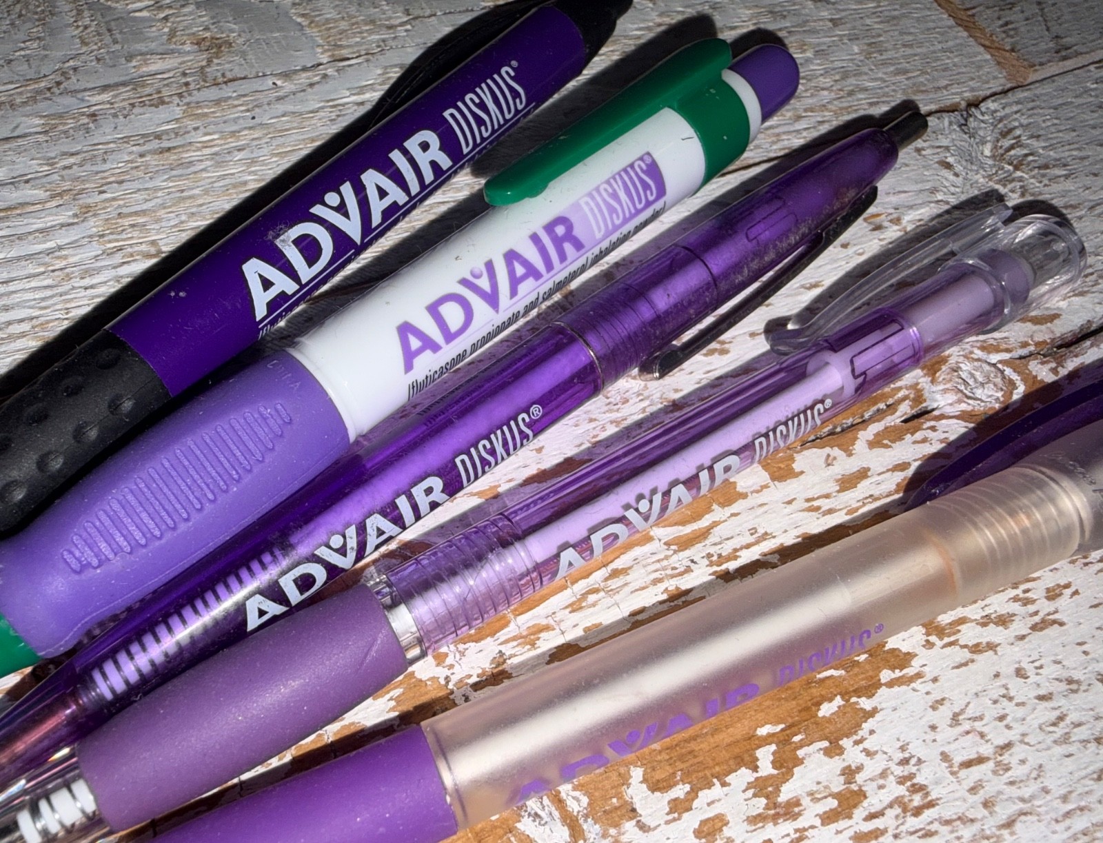 Vintage Advair Diskus Pen Promotional Pharmaceutical Drug Rep LOT of Five