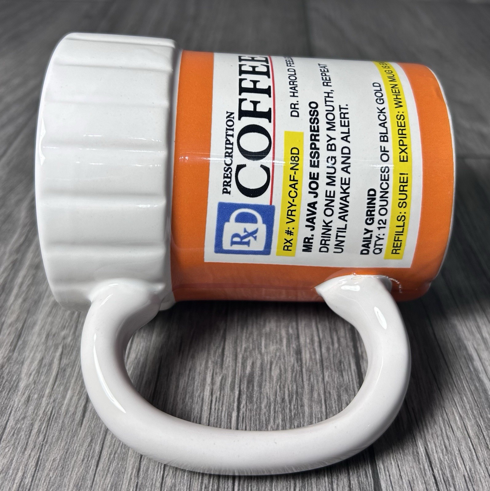 Vintage Ceramic Coffee Mug 4.25″ Pharmacy Prescription Pill Bottle