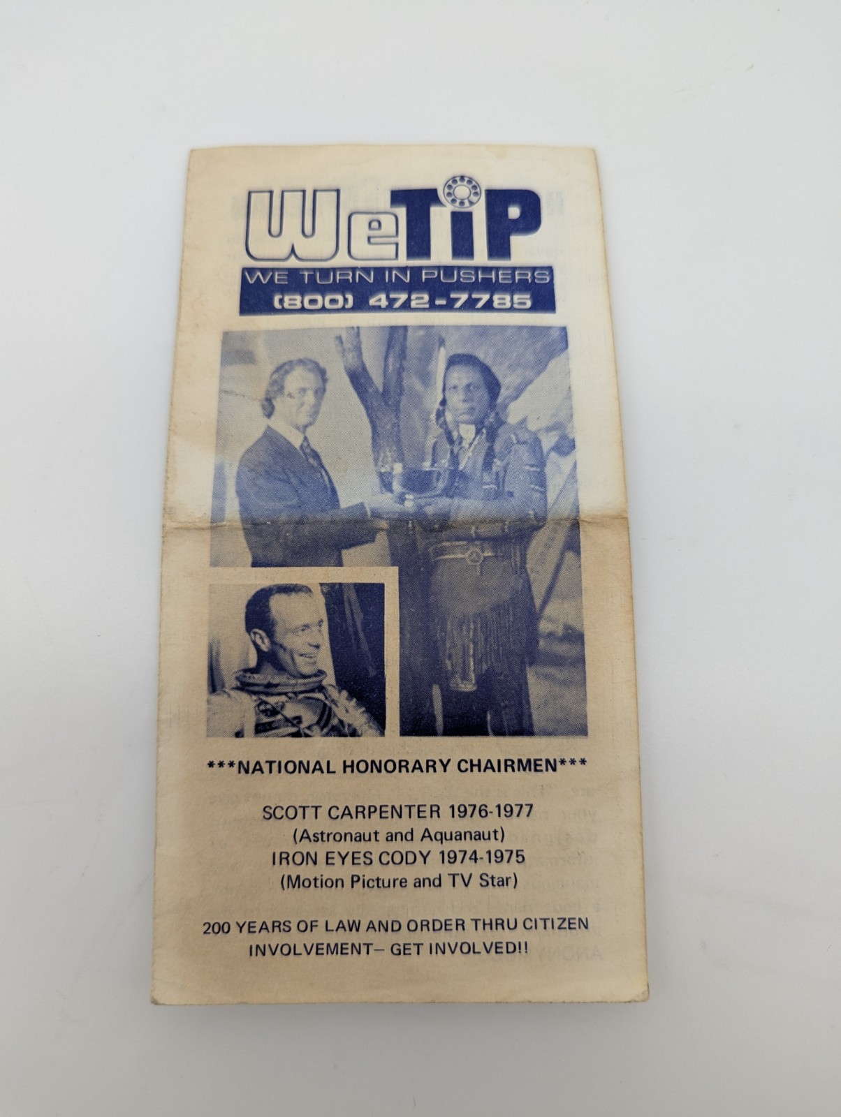 1970’s We Tip Iron Eyes Cody & Parents Guide to Marijuana