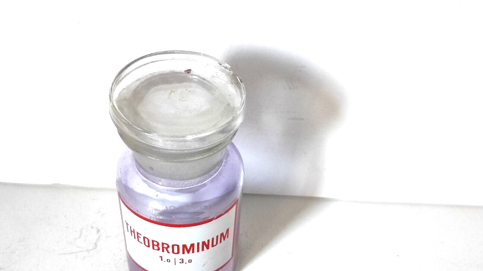THEOBROMINUM Vintage Glass Apothecary Pharmacy Clear Jar 100 ml
