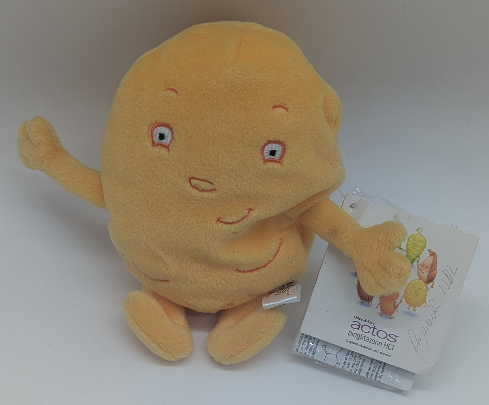 NWT Cholesterol ACTOS Pioglitazone Plush Steven Smith Stuffed 8.5″ Diabetes