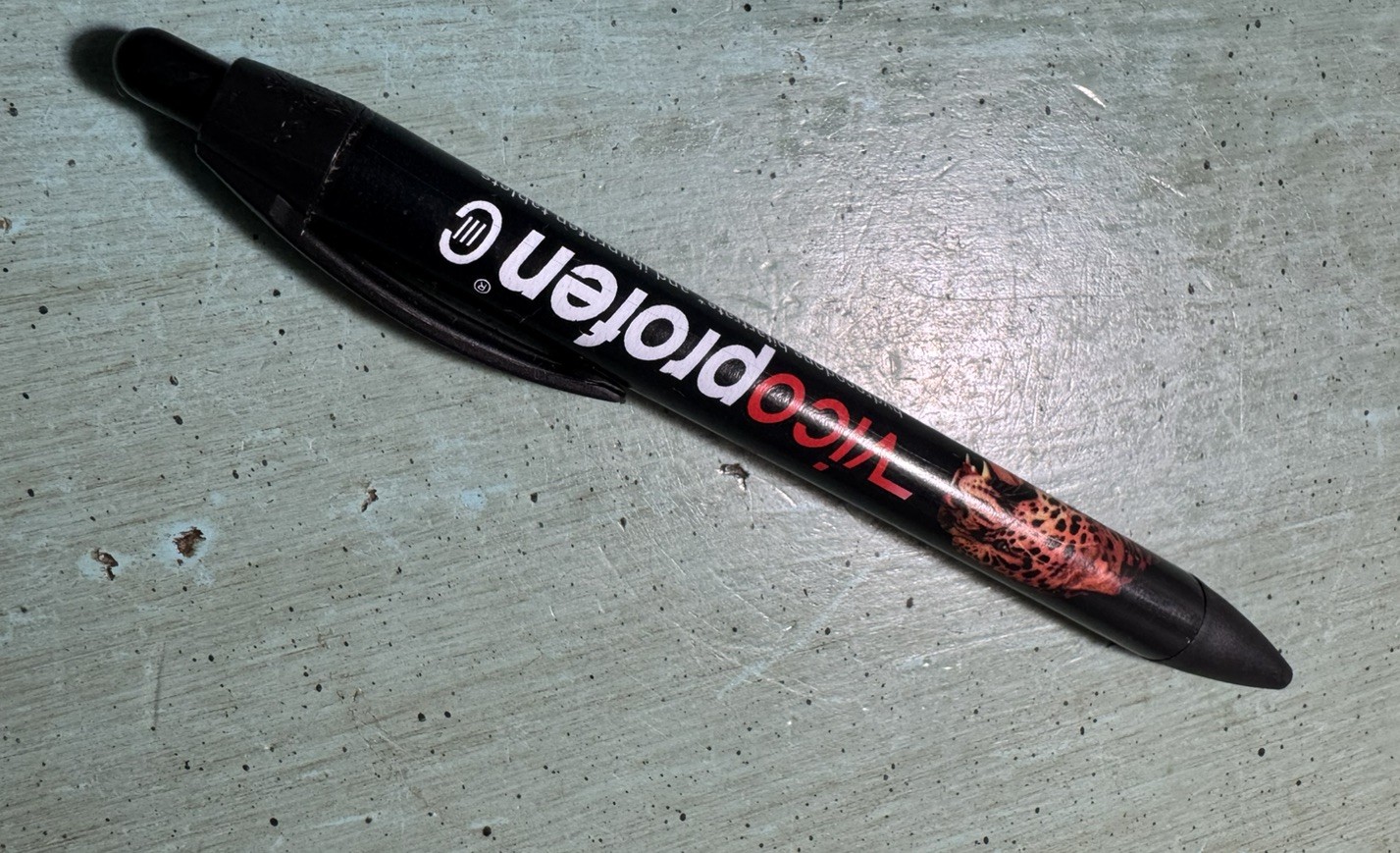 VICOPROFEN Hydrocodone PEN: Black/Orange/Tiger – Plastic -Pharmaceutical Promo