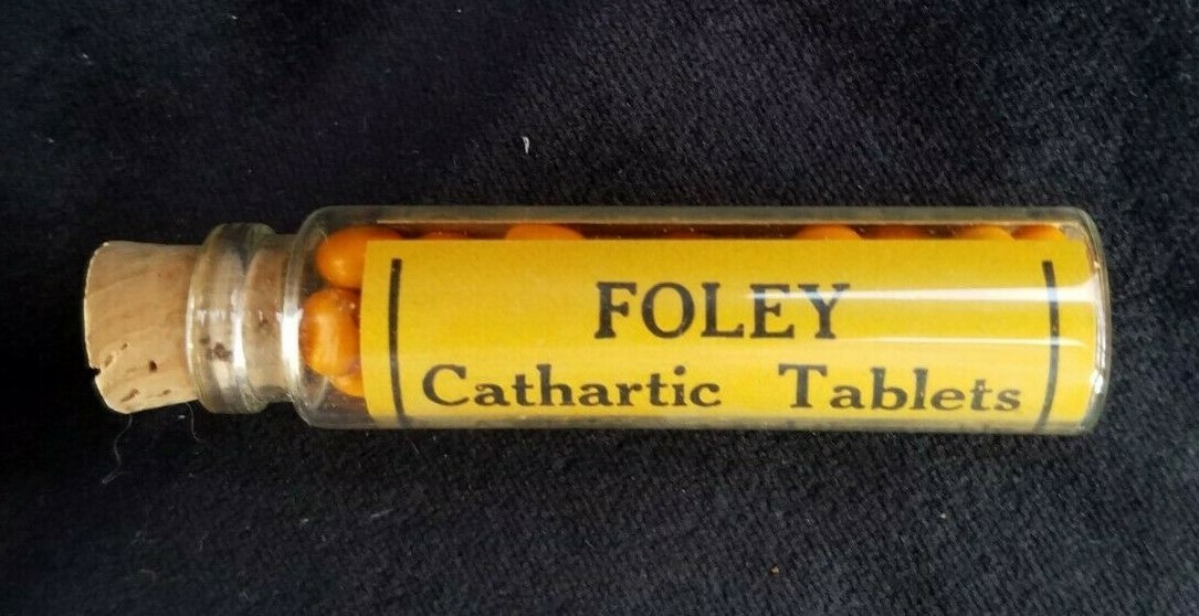 Old Medicine Bottle Foley Cathartic Tablets Foley & Co Chicago IL New Old Stock
