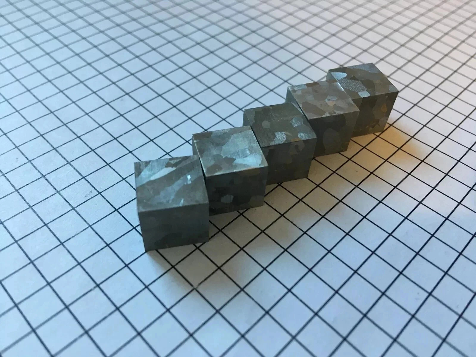 Cobalt 10mm cube etched crystal structure high purity element Collection pure Co