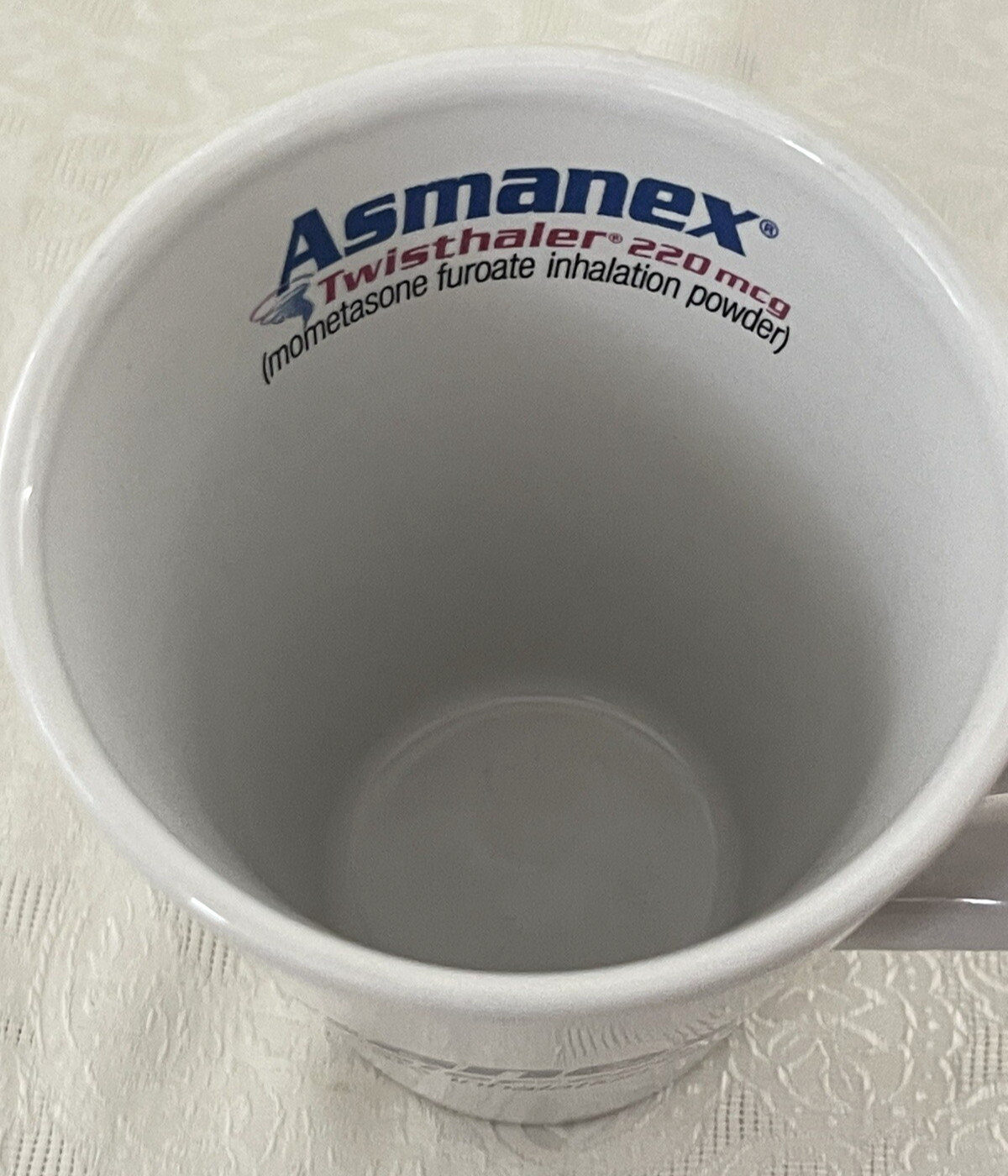 Asmanex Asthma Drug Rep Advertising Coffee Mug Cup – Pharma Promo RARE