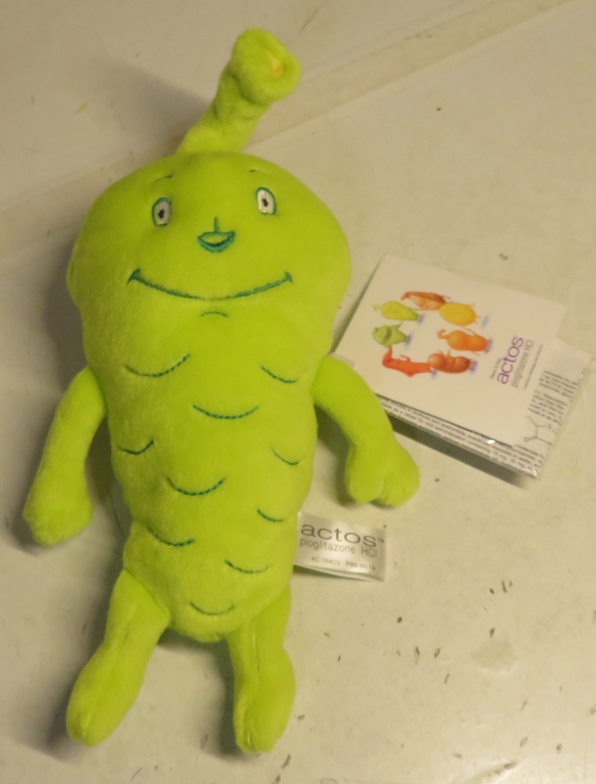 Pancreas Organ Actos Pioglitazone 8″ PLUSH Diabetes Steven Smith Bean Promo NOS