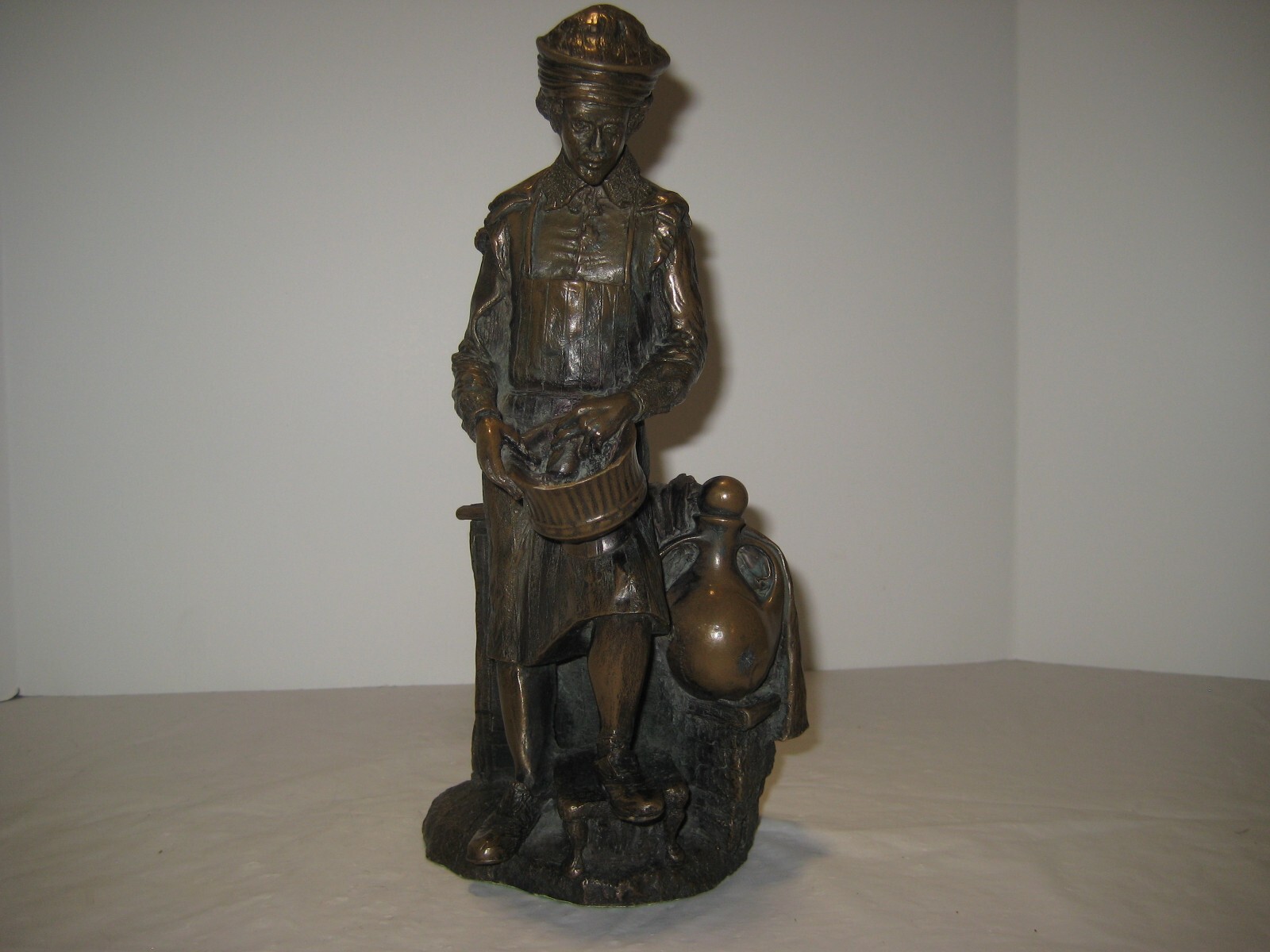 18th Century Apothecary Sculpture # 502 By Rick Lewis Cast Metal Sculpture