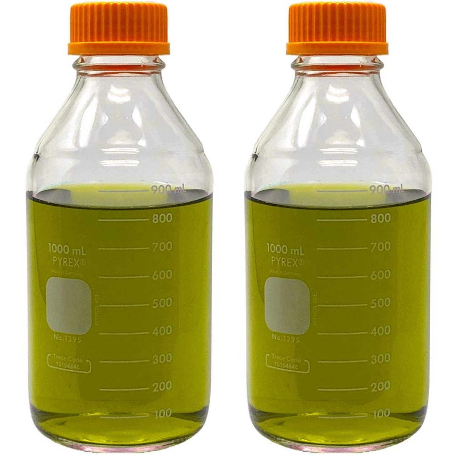Corning PYREX #1395-1L, 1000ml Round Media Storage Bottle, with GL45 Screw Ca…