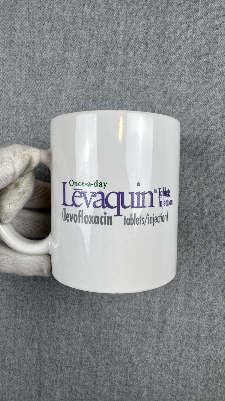 Levaquin Leva-pak Pharma Doctor Giveaway Ceramic Coffee Mug Tea Cup RARE