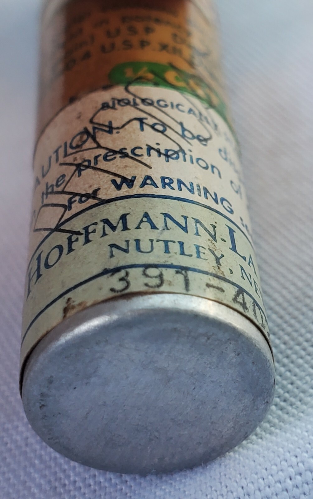 Vintage Digalen Digitalis Glucosides Medicine Tube Tin Sample Hoffmann La Roche