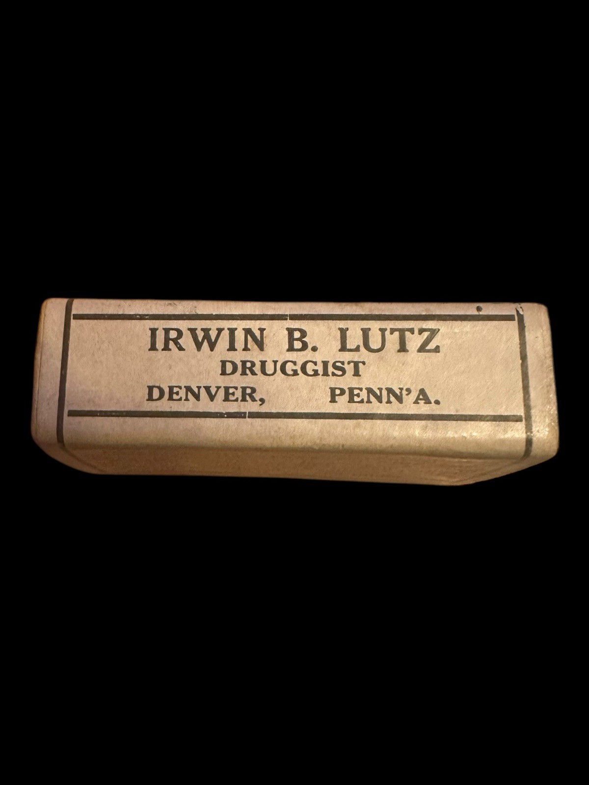 Vintage Lutz’s Cold Grip Tablet Box Irwin Lutz Druggist Very Rare Cold Remedy