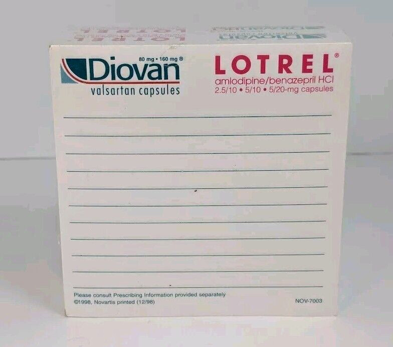Diovan Lotrel Advertising Pharmaceutical Drug Rep Post-it Brand Note Pad Sealed