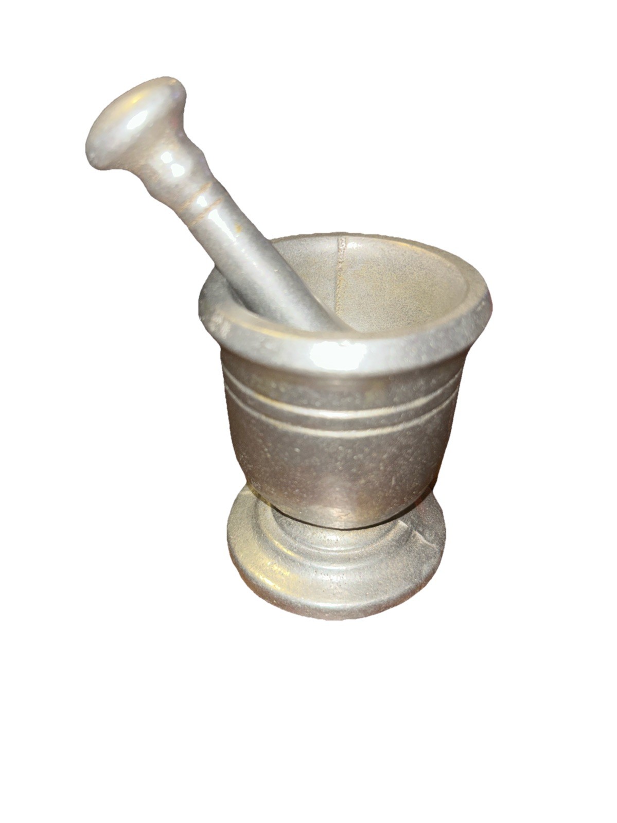 Vintage Wilton Armetale Mortar and Pestle Set Stamped RWP USA Apothecary