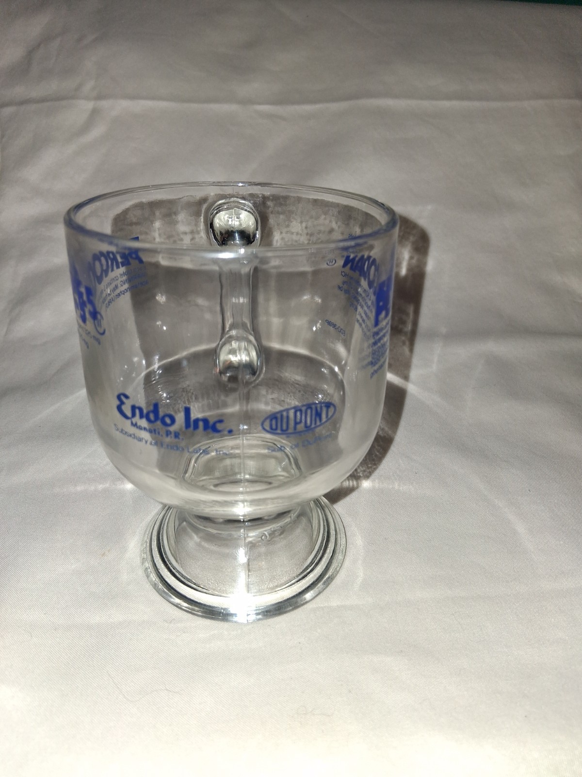 Rare Vintage Percocet/Percodan Footed Glass Mug