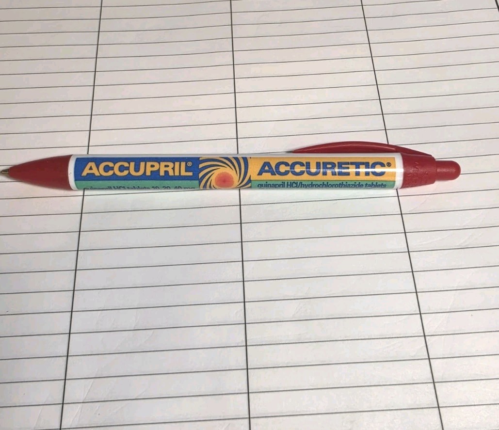 Vintage Accupril Accuretic Bic Wide Body Pen