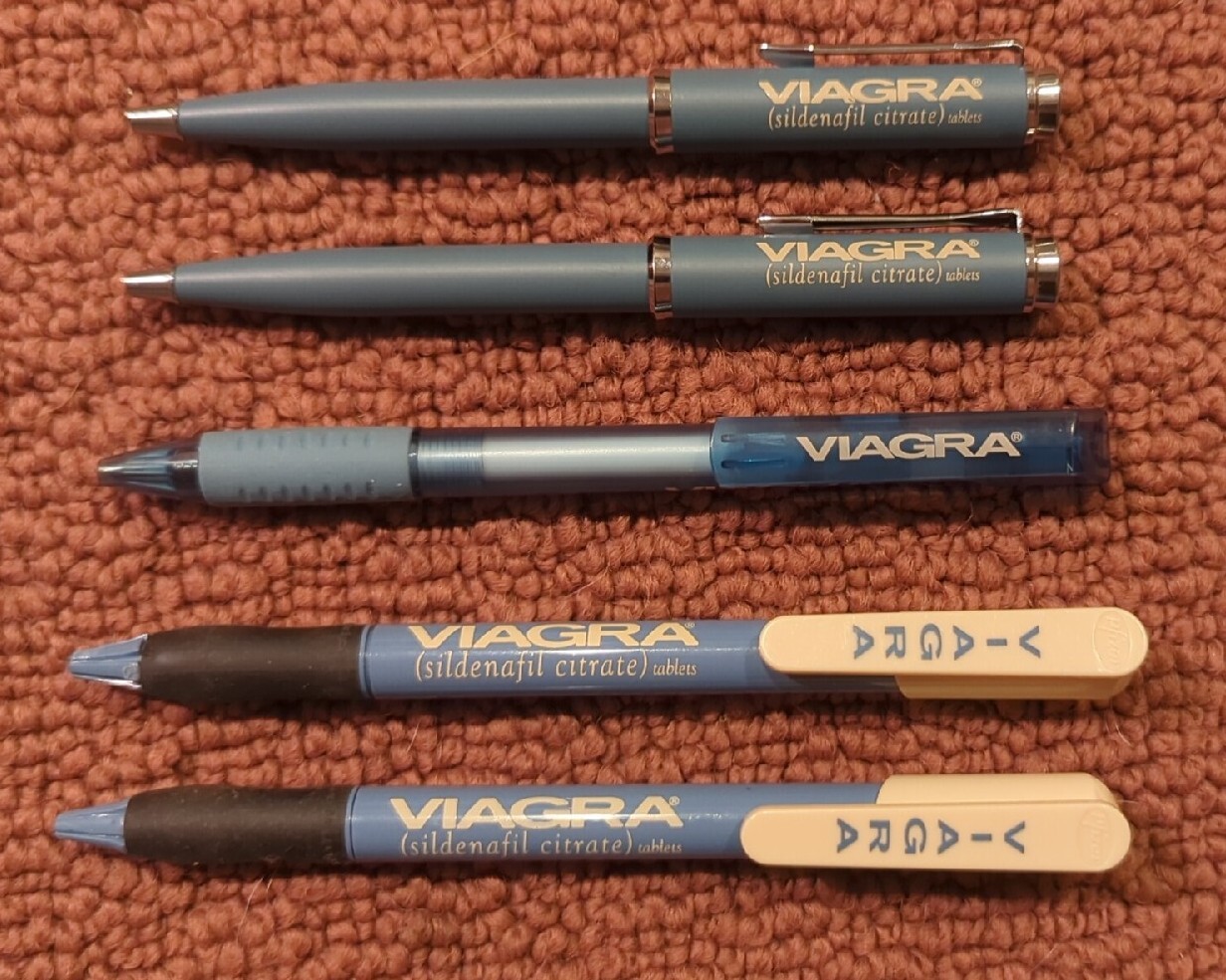 Vintage Pfizer Pharmaceutical VIAGRA Pens Drug Rep Advertising Promotional Lot