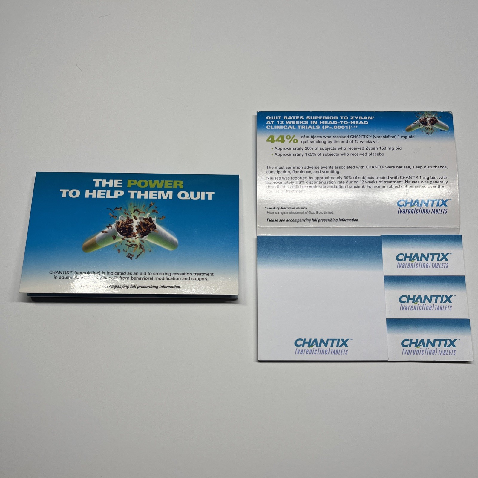Chantix Pharmaceutical Drug Rep Sticky Note Pack x 2