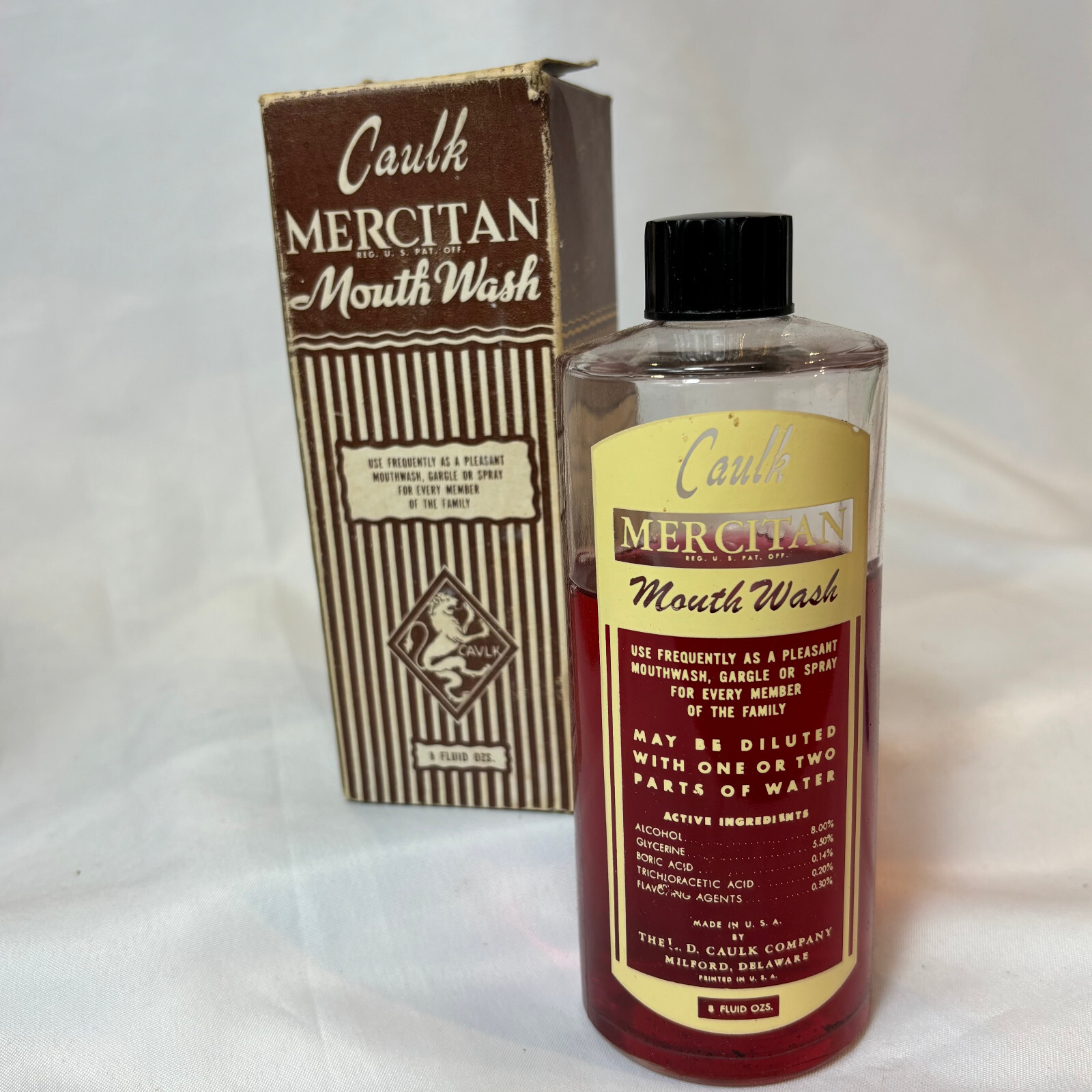Vtg Detoxol & Mercitan Mouth Wash In Original Boxes