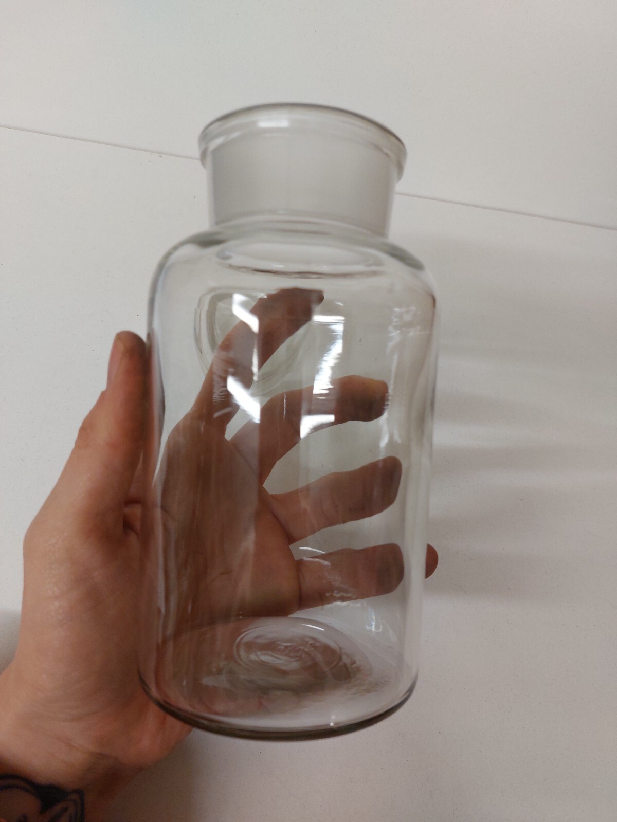 Antique Glass Pharmacy Chemist Apothecary Science Bottle With Stopper