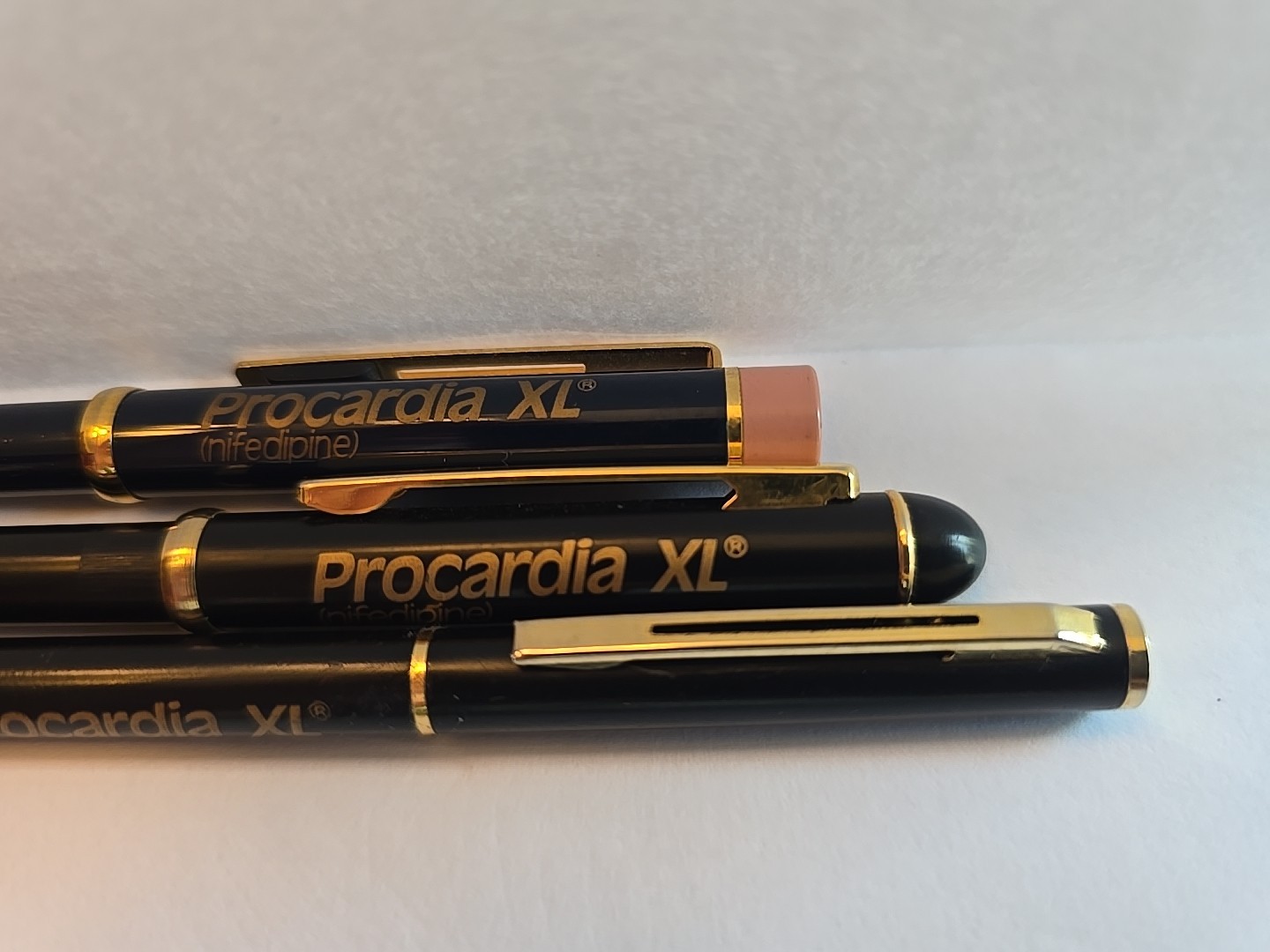 PROCARDIA XL Collectible Metal Pens x 3 Pharmaceutical Drug Rep