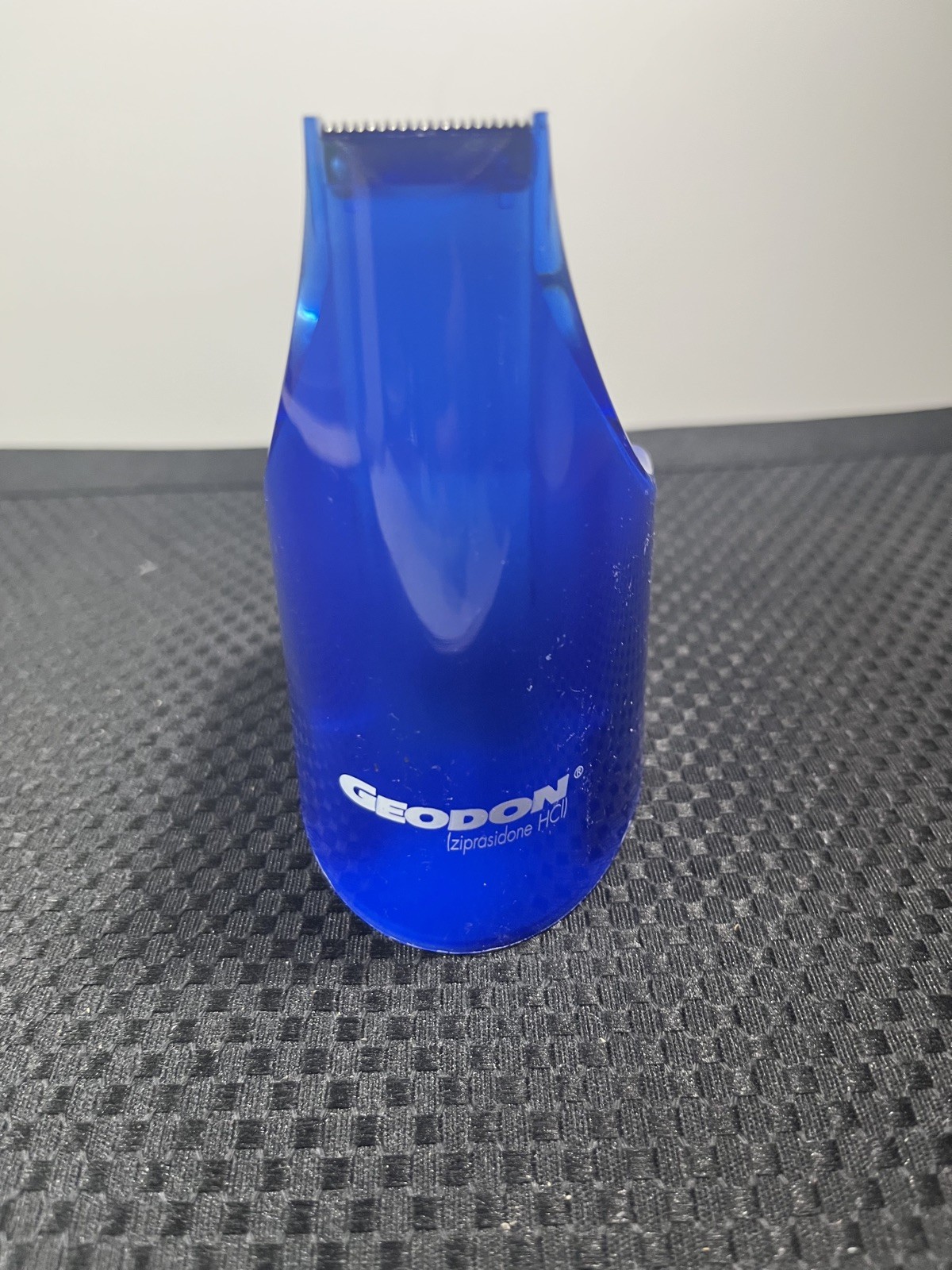 VTG GEODON 1990’s ? BLUE TAPE DISPENSER/PAPERWEIGHT Pharma Drug Rep Logo