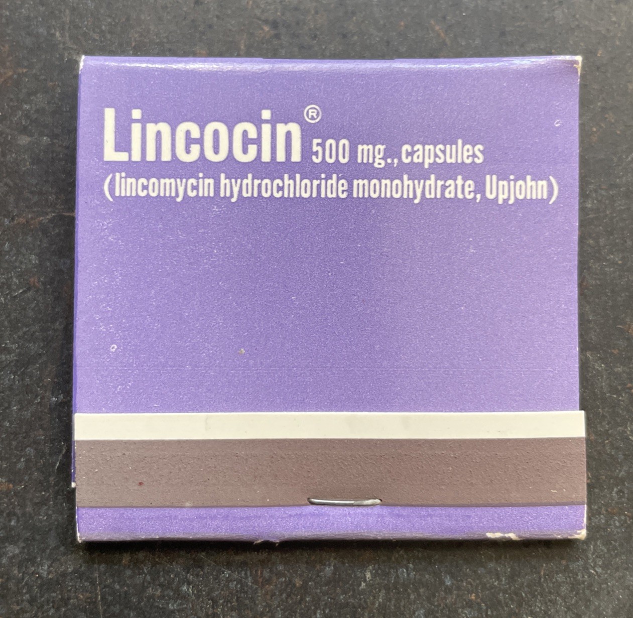 Vintage Matchbook Lincocin Upjohn Advertisement Pharmaceutical Promo Drug Rep