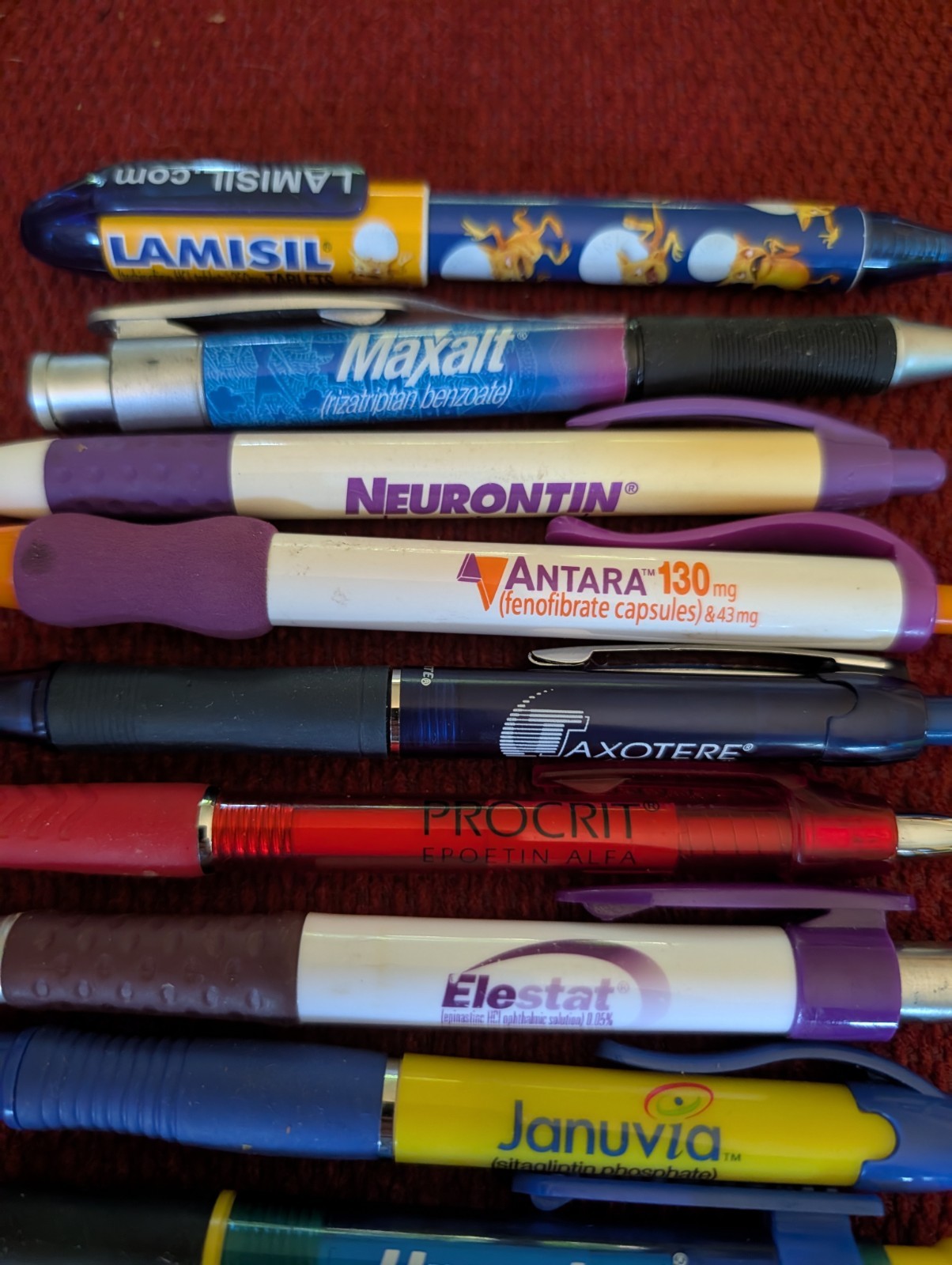 Lot of 30 Vintage Pharmaceutical Drug Rep Medical Promo Advertising Pens Viagra