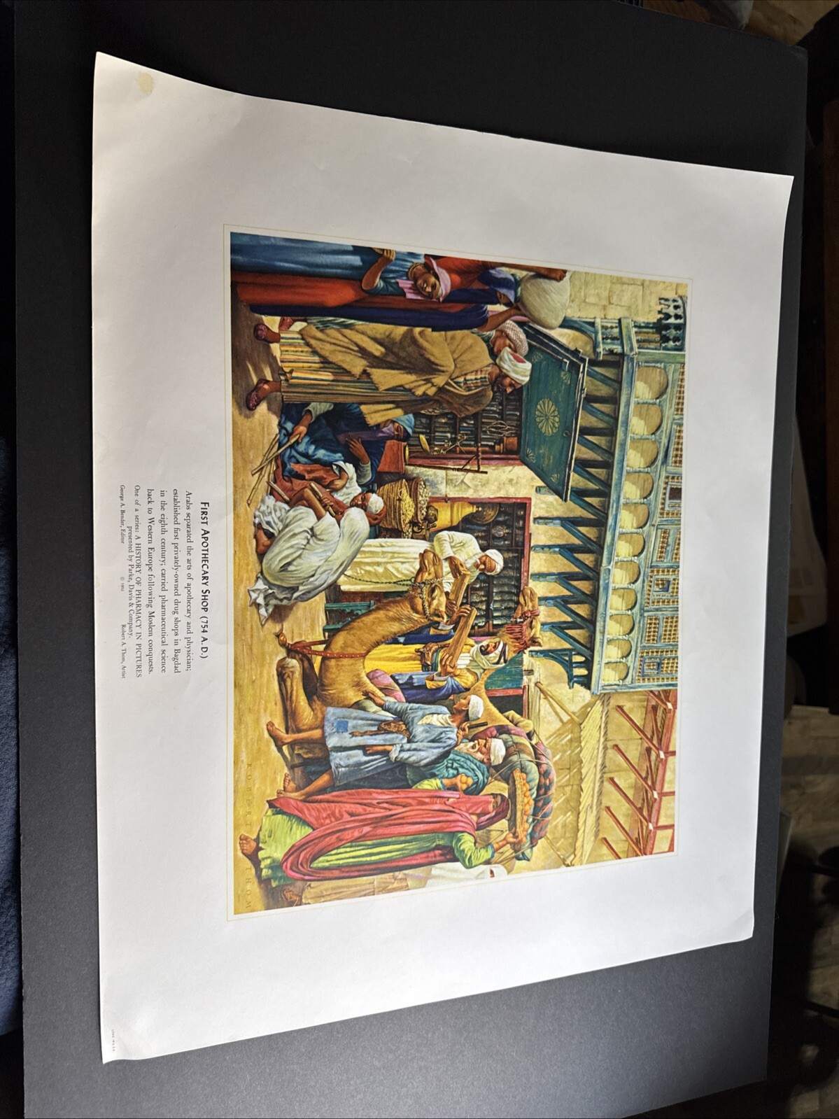 A HISTORY OF PHARMACY IN PICTURES 1954 PRINT#12 Great Gift For Doctor 22″×18″