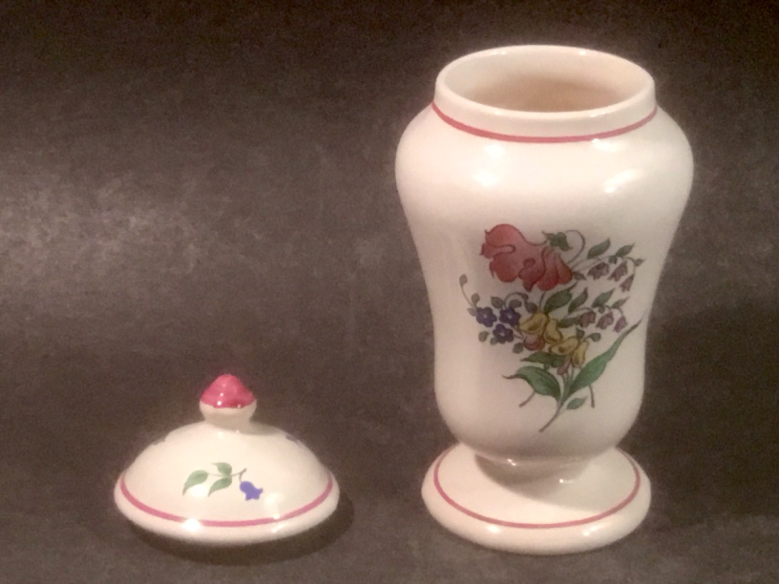 Vintage French Faience Apothacary Pharmacy Jar with Lid