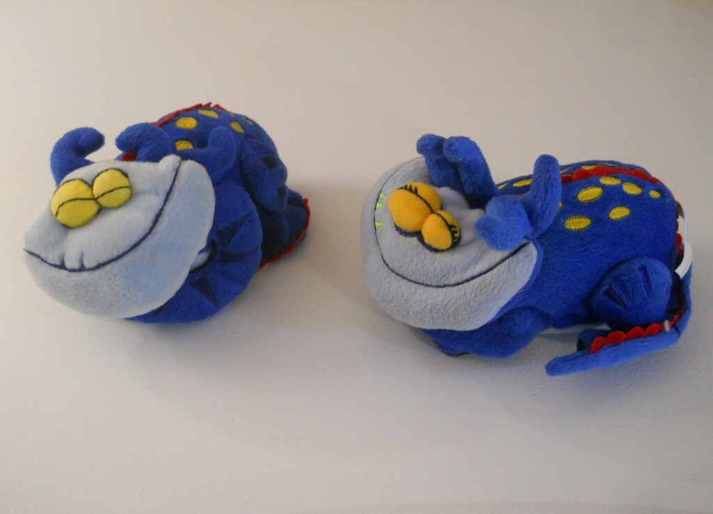 Protonix Advertising plush stuffed toy boy & girl bugs blue yellow polka dots