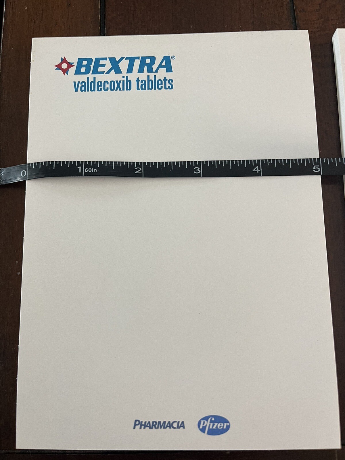BEXTRA Tablets Advertising Notepads Two Pfizer Pads