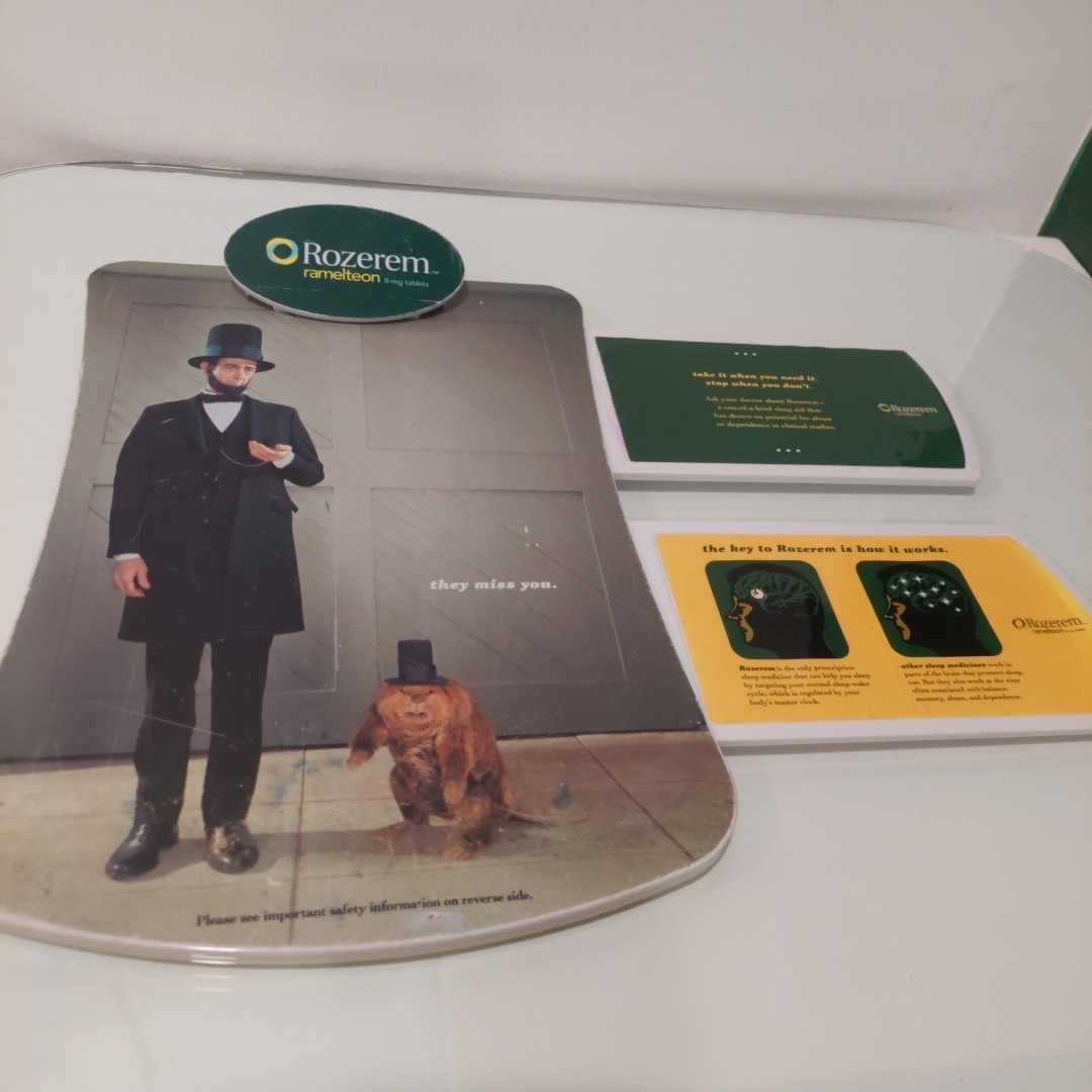 Rozerem Ramelteon Clipboard Ad vintage pharmaceutical advertising Lincoln Beaver