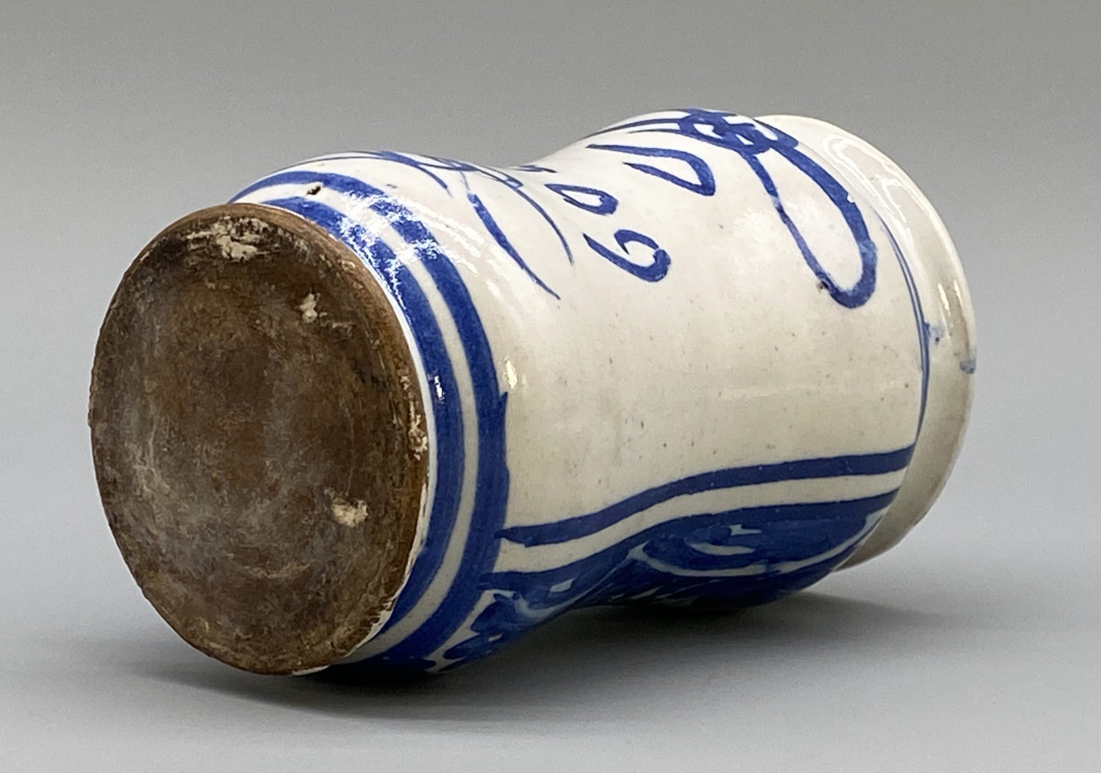 c. 1709 South Italian ‘Naples’ Majolica Blue & White Albarello Drug Pharmacy Jar