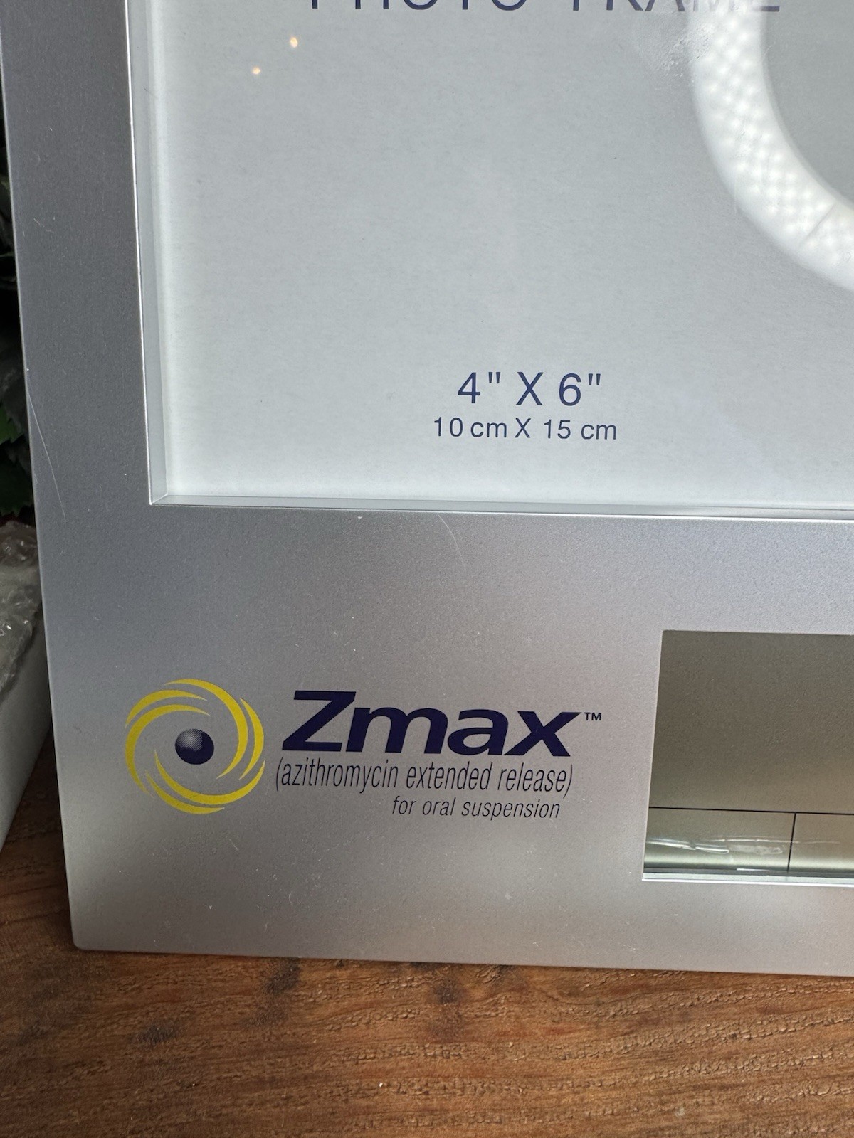 Zmax Pharmaceutical Advertising Photo Frame Clock + Pen Pfizer Promo 2000s