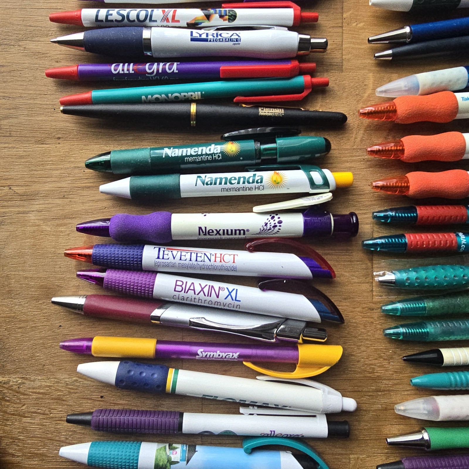 Massive Vintage Pharmaceutical Drug Rep Advertising Pen Lot Of 93