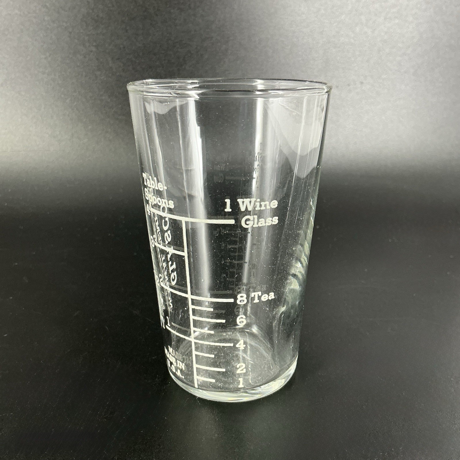 Advertising Medicine Dosing Cup Glass Glasco USA