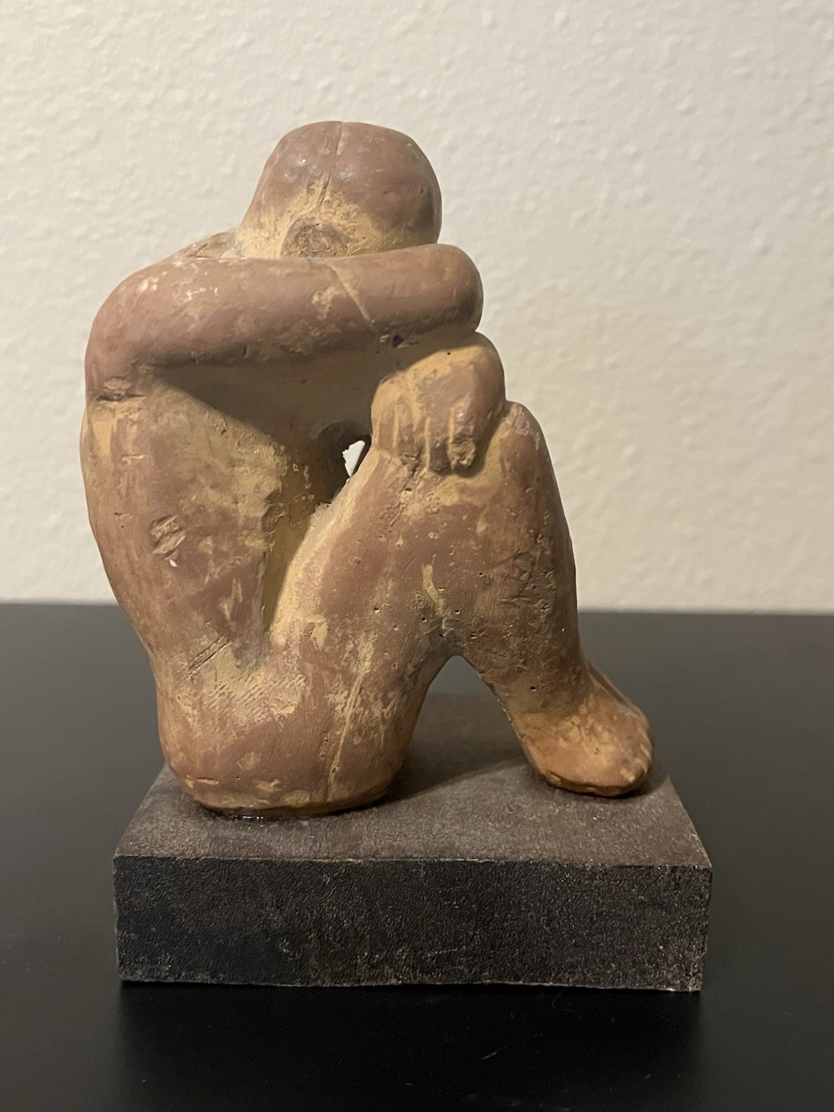 Vtg Portrait Of Anxiety/Depression Etrafon Promo Clay Figurine Mexico