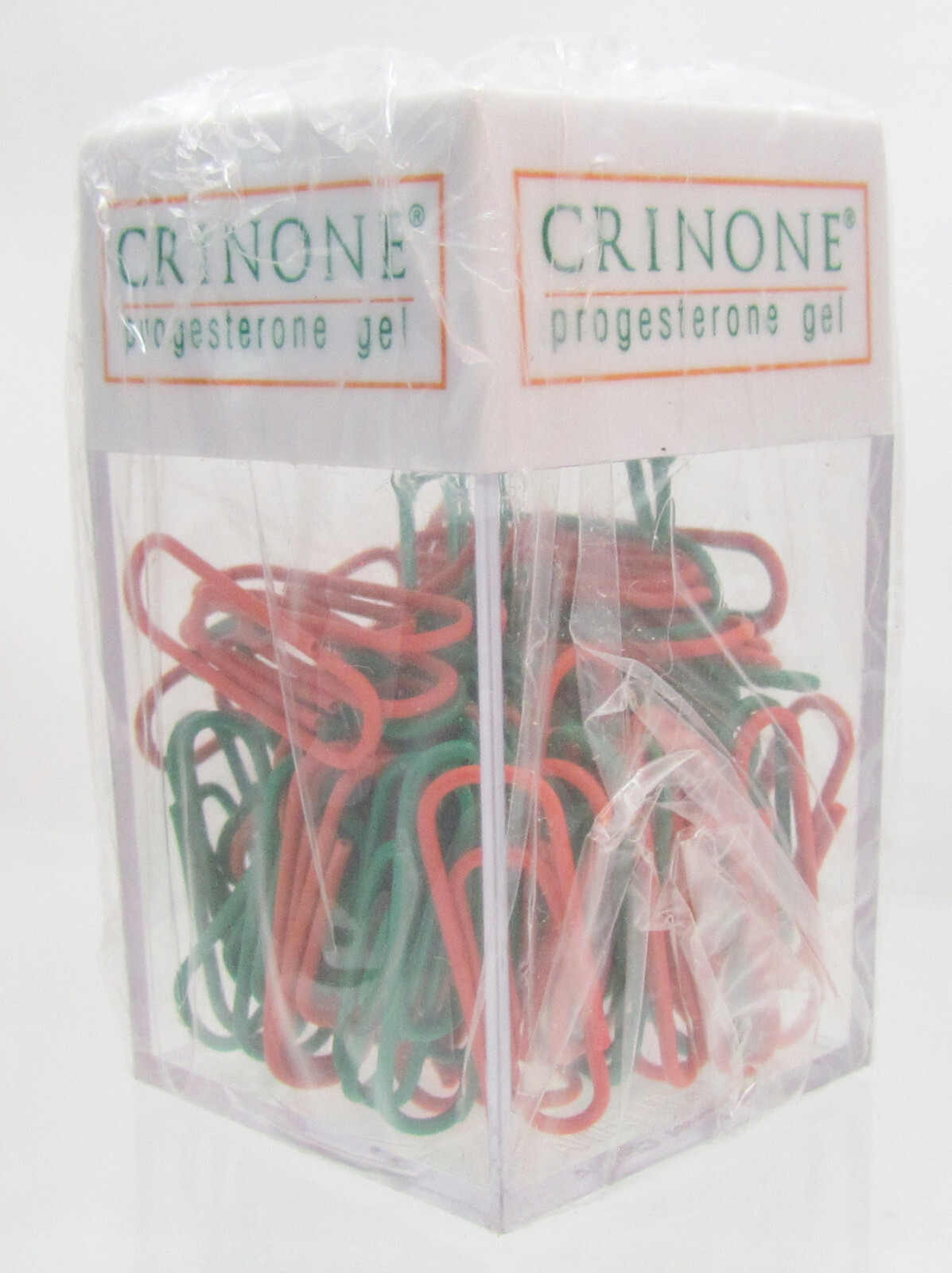 LOT 2 Pharmaceutical Drug Rep CRINONE Plastic Paper Clips Holder Magnetic PROMO