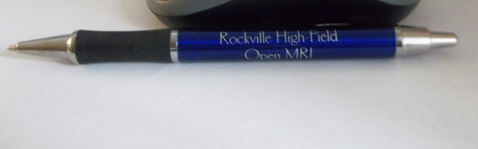 Promotional Pen Metal w/Rubberized Grip – Medium Weight – Rockwell High Open MRI