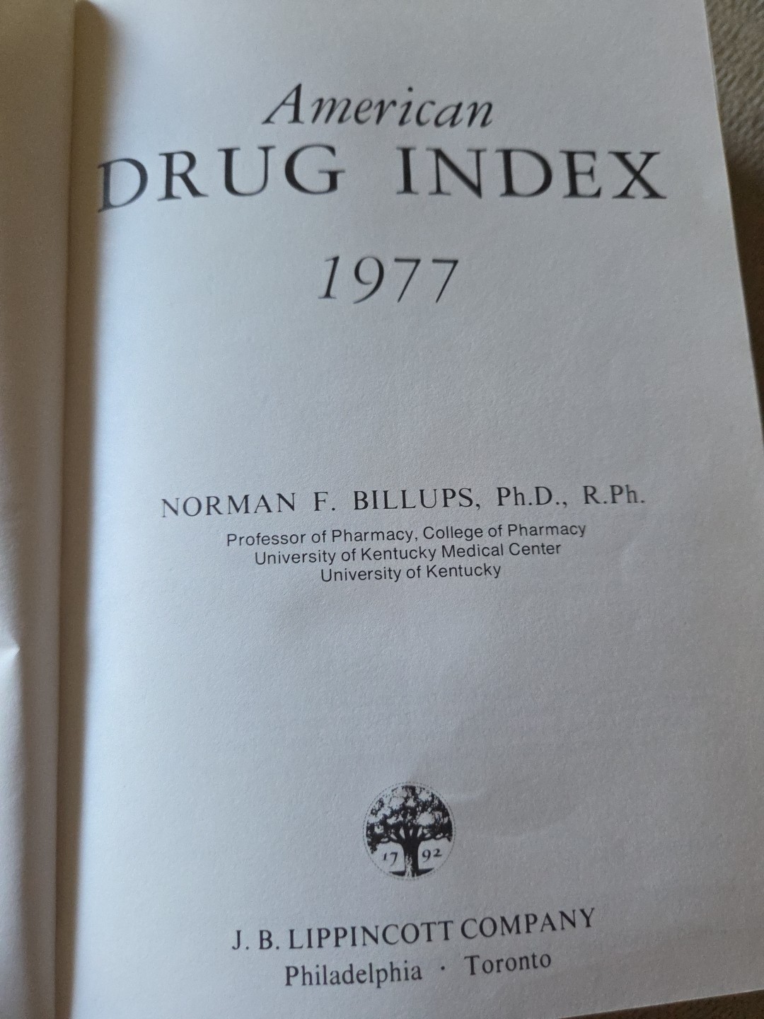 American Drug Index 1977 – Opium, Cocaine