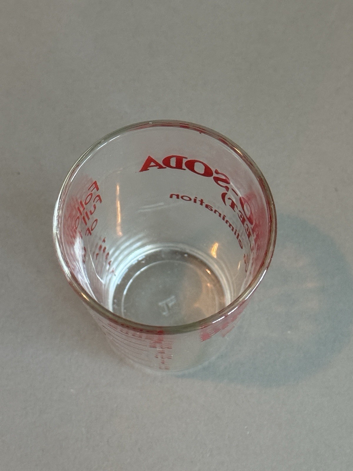 Vintage Medical Glass Phospho-Soda (Fleet) Shot Glass Measuring Cup