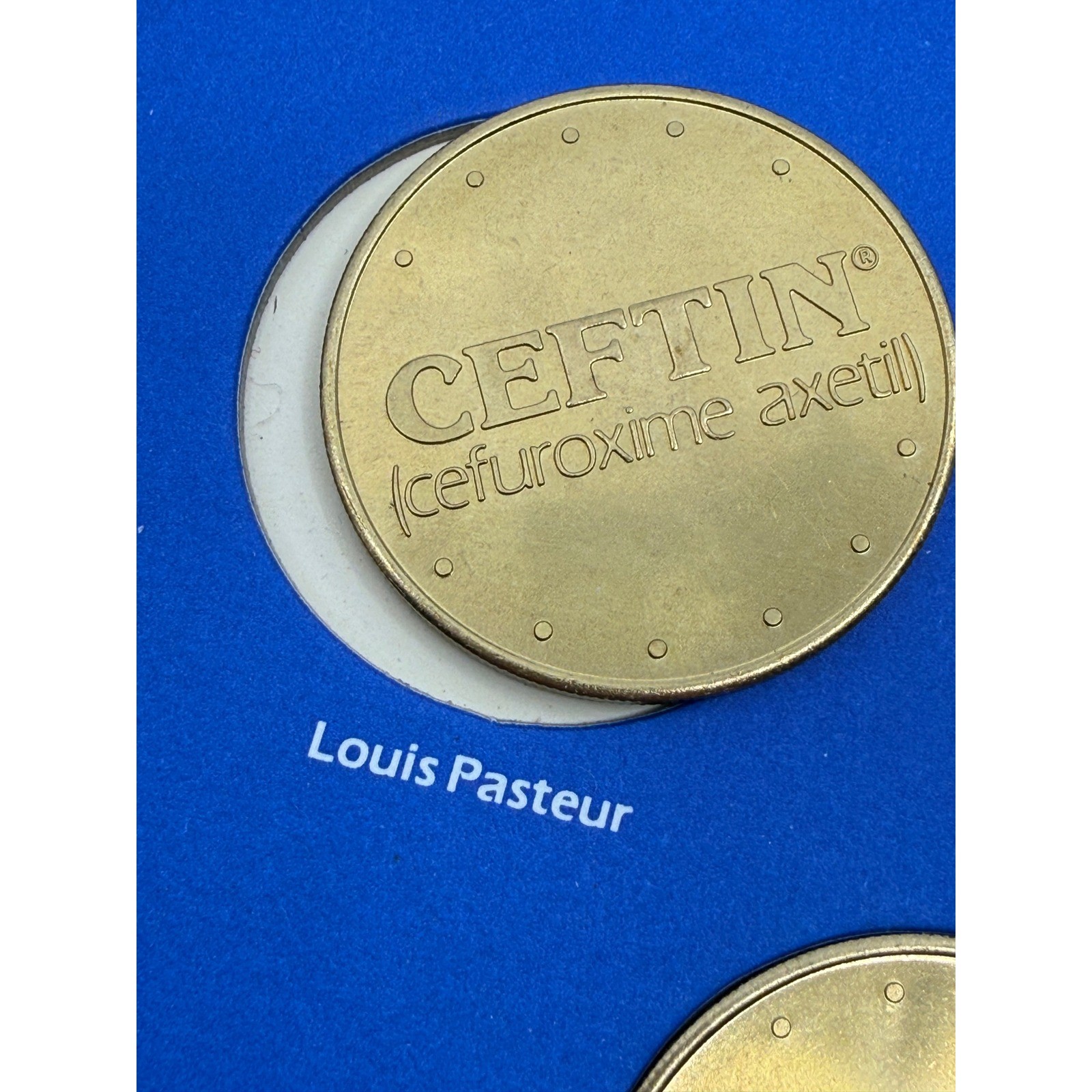 Vintage Ceftin Pharmaceutical Medals Framed Famous Scientists Medical History