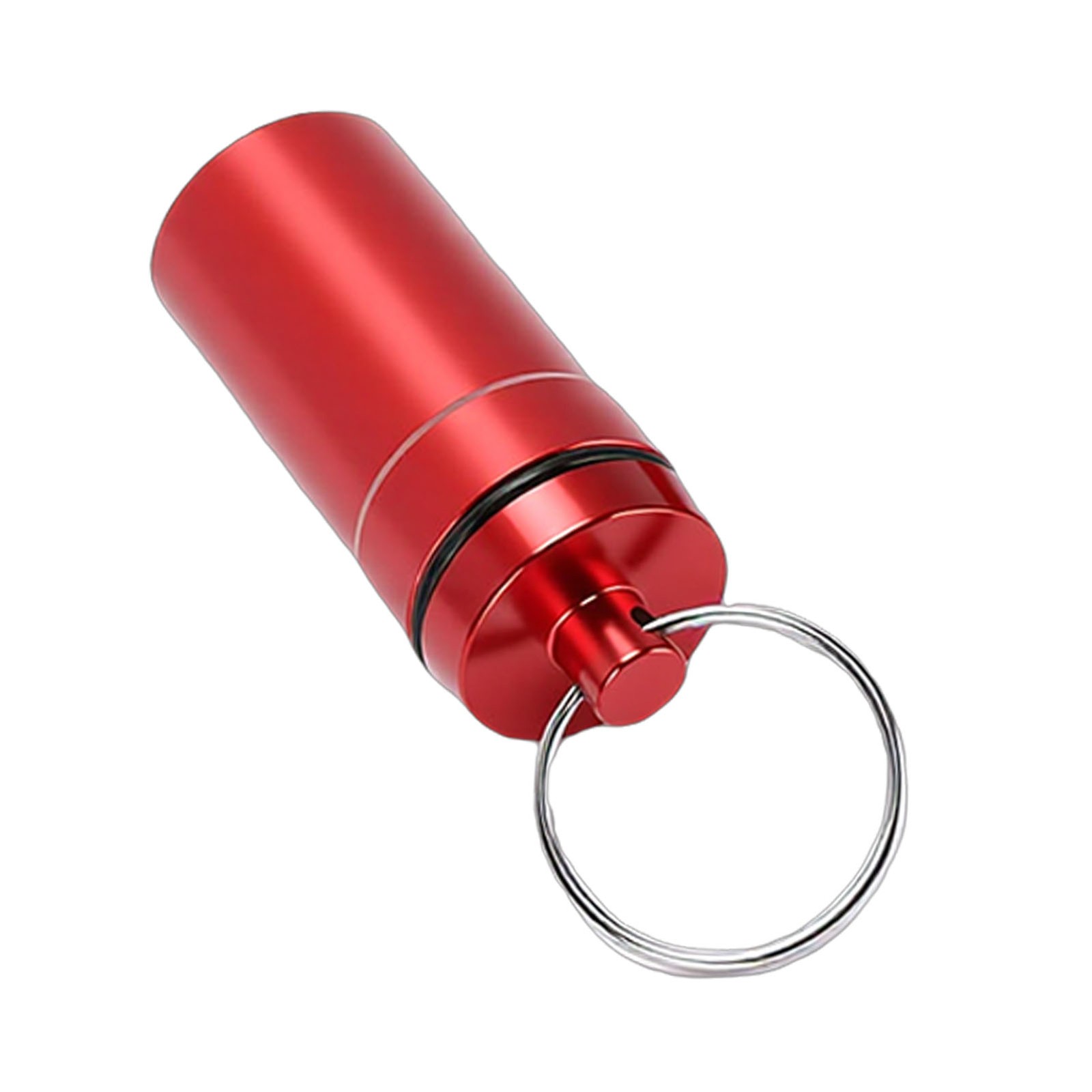 1-5pcs Mini Keychain Tablets Case Water Proof Outdoor Tablets Container Red