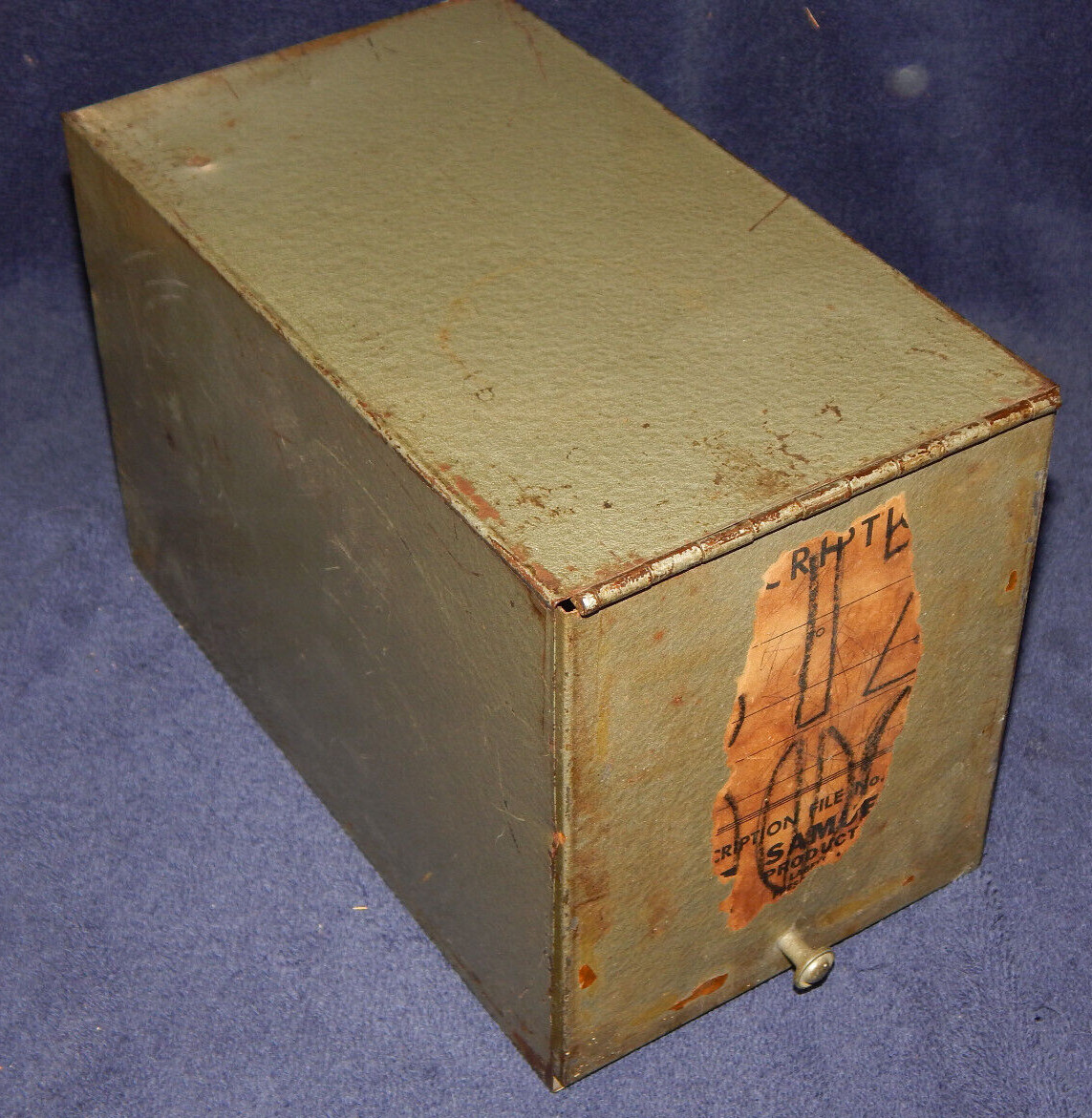 1950s Pharmacy Prescription Metal Box hinged door Lexington Ky