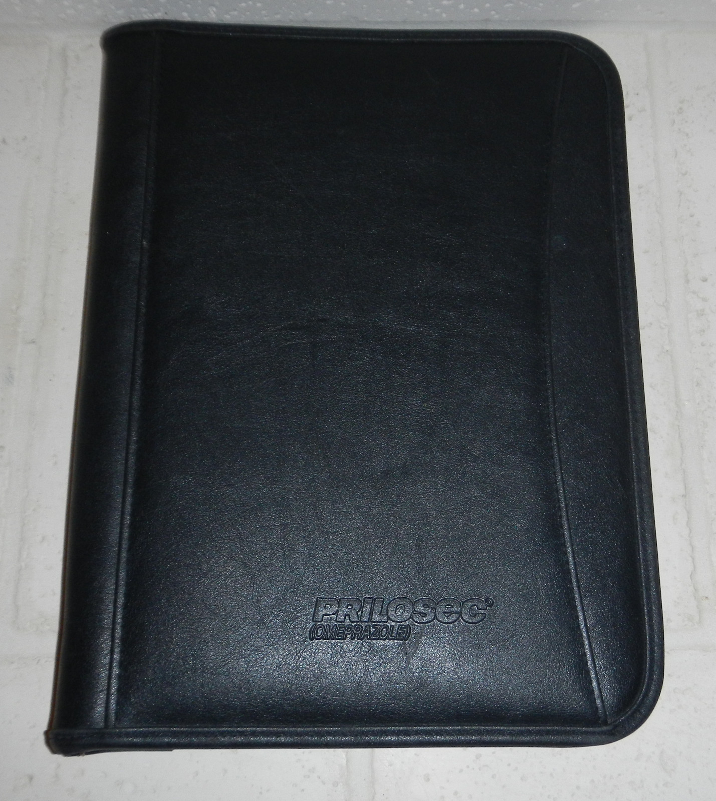 Prilosec Drug Pharmaceutical Advertising Logo Leeds Leather Padfolio Notebook