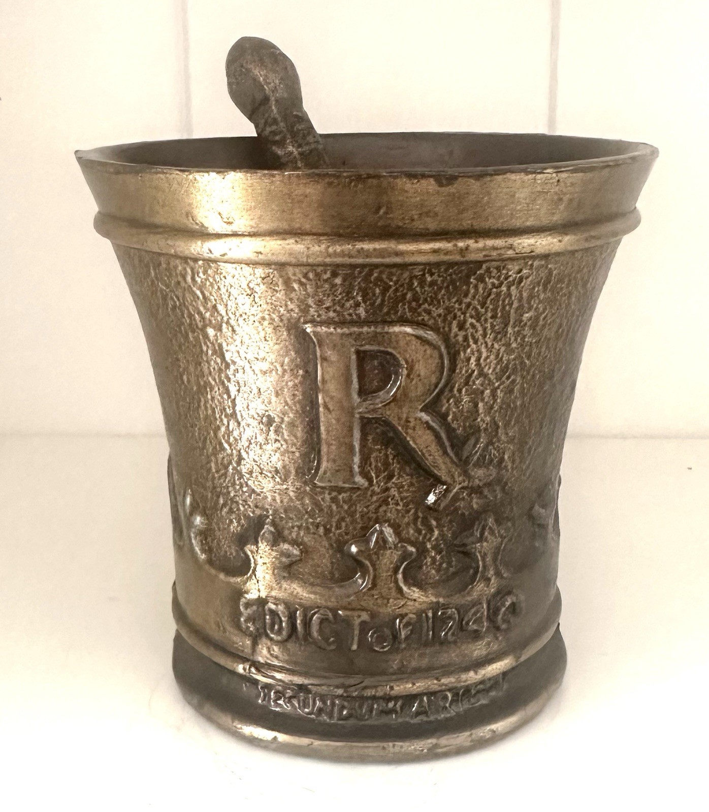 Vintage 1978 Shering RX Mortar & Pestle Edict of 1240 Frederick II